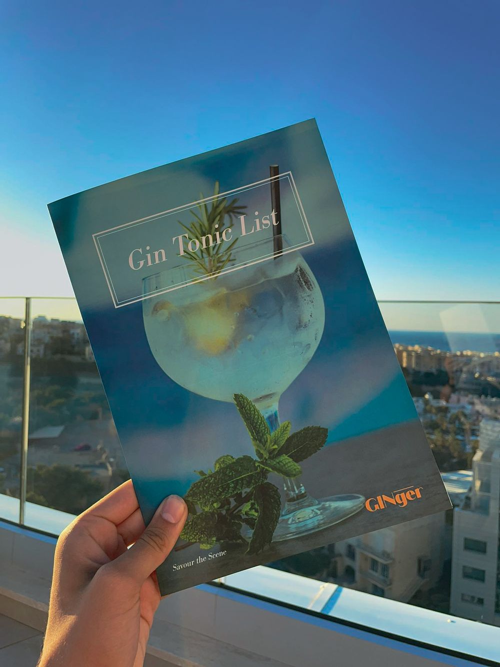 Gin Menu at Gin-ger, Hyatt Regency, St Julian's