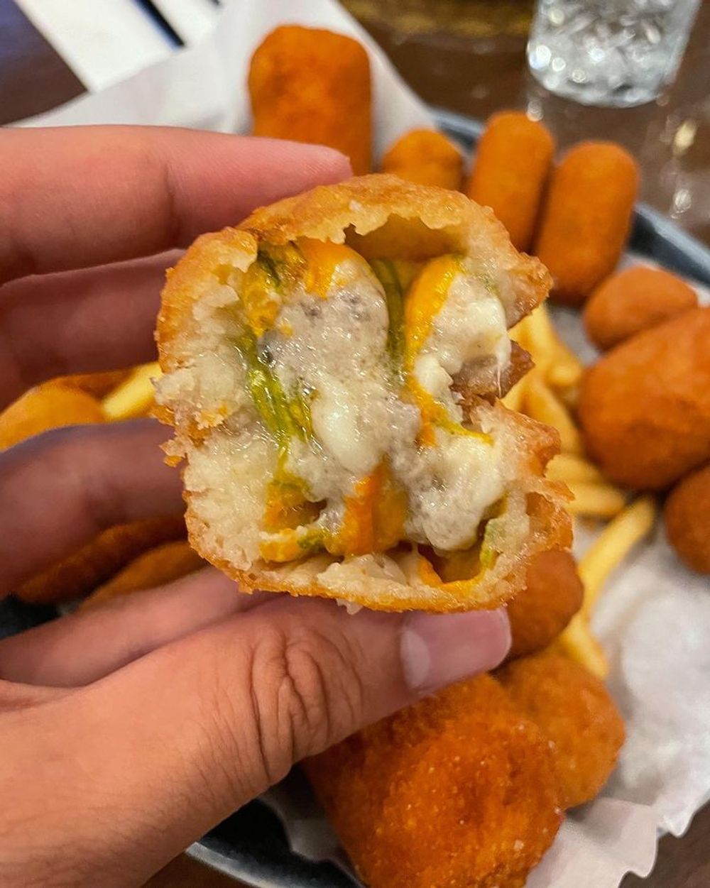 Fried Zucchini Flowers from Sotto Pinseria in St. Julian's, Malta.