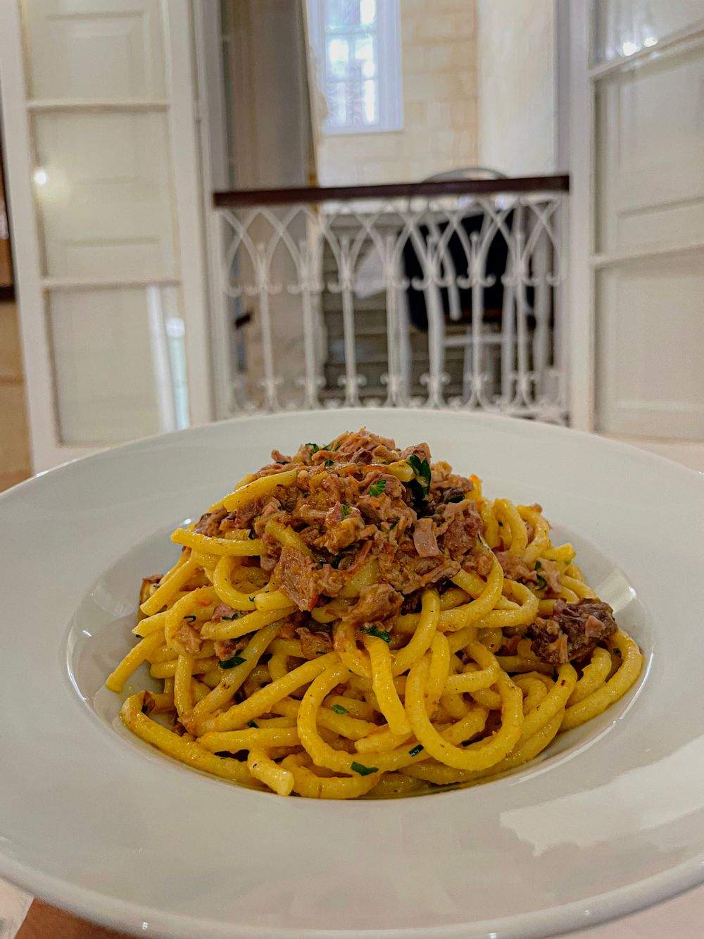 Bigoli All'Anatra from Blue House.